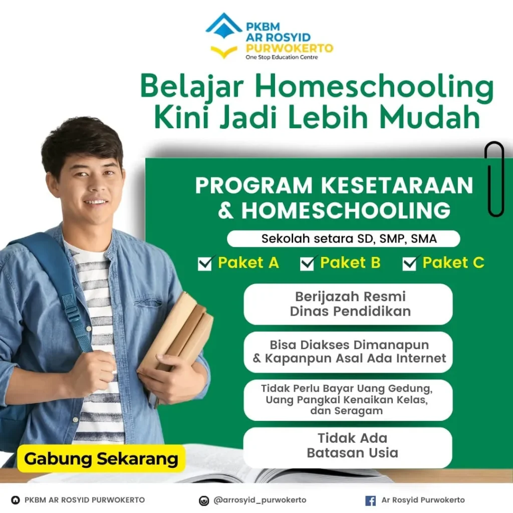 Logo PKBM Ar Rosyid Purwokerto lembaga pendidikan kesetaraan